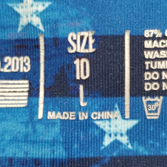 IAB 3‎ Inch Patriotic No Ride Activewear Shorts Size 10 NWOT - Picture 9 of 11